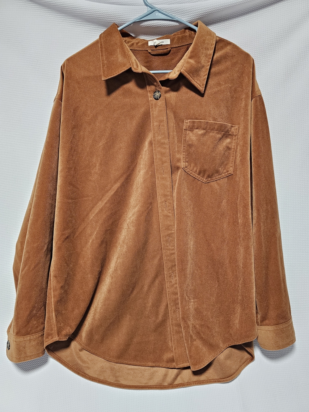 Maurices Corduroy Top in Rust Brown